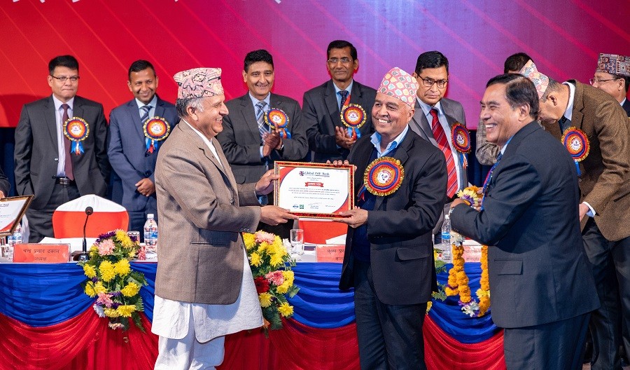 Chandra Prasad Dhakal as the Chairman of Global IME Bank